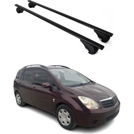 OMAC Dachträger Querträger für Toyota Yaris Verso 1999-2005 – Abschließbar – Max. 75 kg – 2 Stangen Stahl Schwarz (1/5)