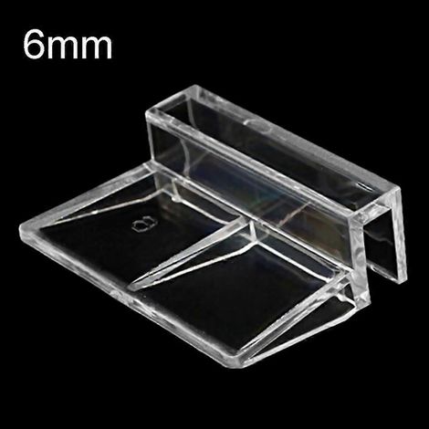 Supports pour couvercles d'aquarium en verre, 10 unités, acrylique transparent, 6 mm d'épaisseur, installation sécurisée sans cadre.-AquaForge (1/5)