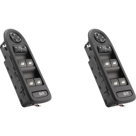 2 interrupteurs de lève-vitre principaux pour Peugeot 308 508 C5 5 portes Break (références : 96659465ZD, 98026370ZD, 96644917XT, 96599975XT). (1/5)