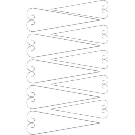 Lot de 20 crochets de berger en métal pour tuteurs de jardin extérieurs, pour suspendre des étiquettes de plantes, des décorations de pelouse, des pots de fleurs et des panneaux de jardin. (1/4)
