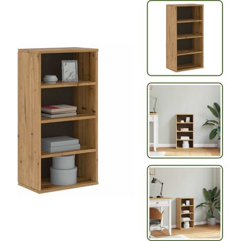 Armadietto con scomparti - vidaXL Armadietto Laterale ODDA 40x24x79 cm in Legno Massello di Pino - Armadietto con piano d'appoggio
