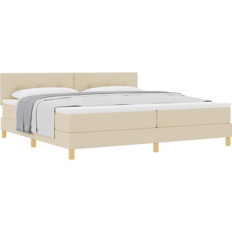 Maison Exclusive - Boxspringbett mit Kissen mit Kopfteil Creme 20