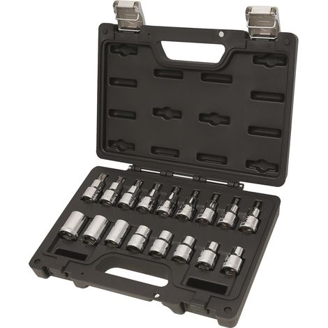 Set Valigetta con 17 chiavi a bussola con profilo torx BETA