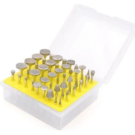 50Pcs Pointes Diamantées Fraises Rotatives / 3mm Forets pour Dremel/Accessoires pour Outils (1/3)