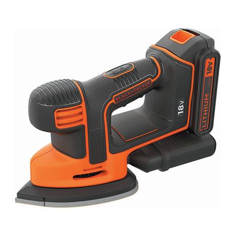 BLACK+DECKER BDCDS18-QW Lijadora de Detalles sin Cable de 18V con Batería de 1,5AH (1/5)