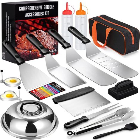 Kit d'accessoires pour plaque de cuisson en pierre noire (16 pièces) (1/5)