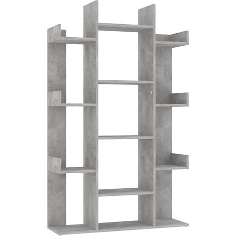 Maison Exclusive - Libreria Grigio Cemento 86x25,5x140 cm in Truciolato