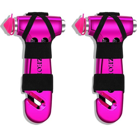 Simpatico martello di sicurezza, modello 2025, con rompivetro e taglia cinture di sicurezza, martello di emergenza per auto, strumento di evacuazione, rosa, confezione da 2 - AquaForge (1/5)