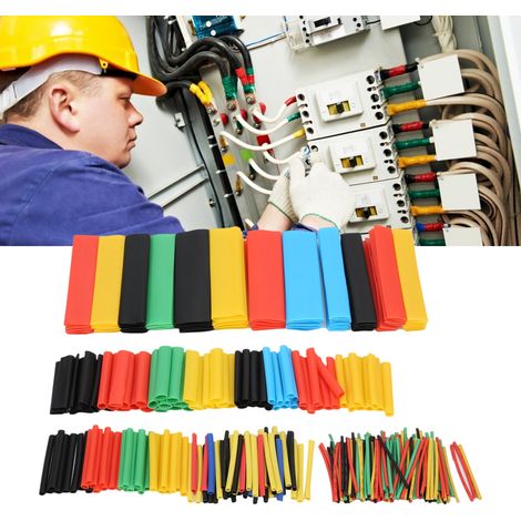 Set mit 328 farbigen Schrumpfschläuchen, verpackt in einem Beutel. (1/5)