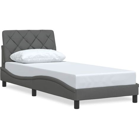 Maison Exclusive - Bettgestell ohne Matratze Dunkelgrau 90x190 cm
