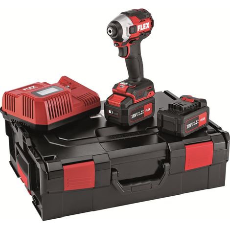 FLEX 18V Schlagschrauber - 2 5,0 Ah Akkus + Ladegerät + Bitreserve + L-BOXX - 520771 (1/5)