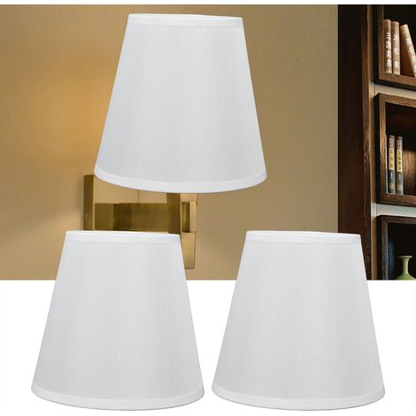 Abat-jour en tissu, style minimaliste européen, abat-jour à clipser en deux parties, convient aux lampes à bougie à culot à vis E14, lampadaires, lampes de table, suspensions, appliques murales, PT06. (1/5)