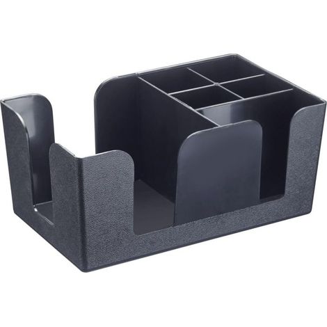 Bar-Organizer – Praktische Aufbewahrungsmöglichkeit für die Bar, ideal für Servietten, Strohhalme und Cocktaildekorationen – 6 Fächer, ABS