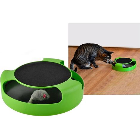 Gioco per Gatti Acchiappa il Topo Interattivo 2 in 1 Tiragraffi 25cm Animali