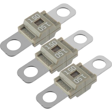 AMI/Midi Fusible 150A à courant élévé Bolt-on Midi Fusible 150 Amp Gris pour Voitures, Bus, Camions, Caravanes, Véhicules de Construction (Lot de 3) (1/5)