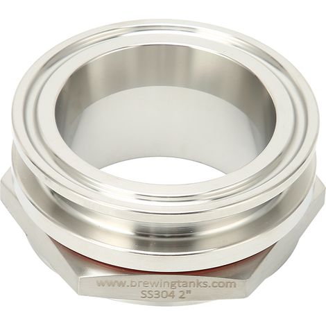 Raccord traversant sans soudure de 2 pouces en acier inoxydable pour kit d'adaptateurs Tri-Clamp, équipement de brassage (1/5)