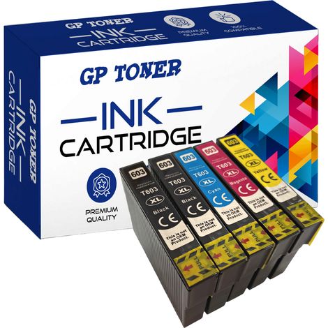 5x Tinte für Epson GP-E603XL CMYKK GP (1/5)