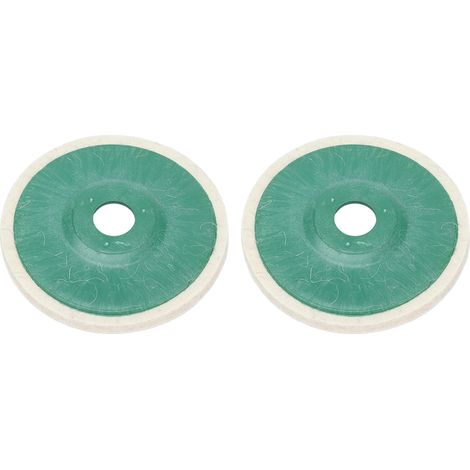 Lot de 2 disques de polissage en feutre de laine 125 mm meules circulaires à polir accessoires pour meuleuse d'angle (1/5)