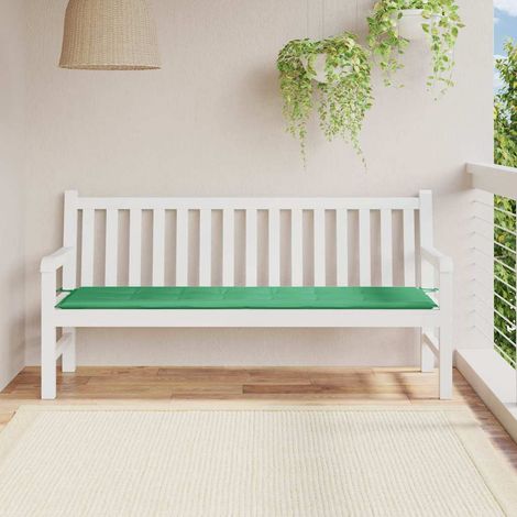 vidaXL Coussin de banc de jardin vert 180x50x3 cm tissu oxford (1/5)