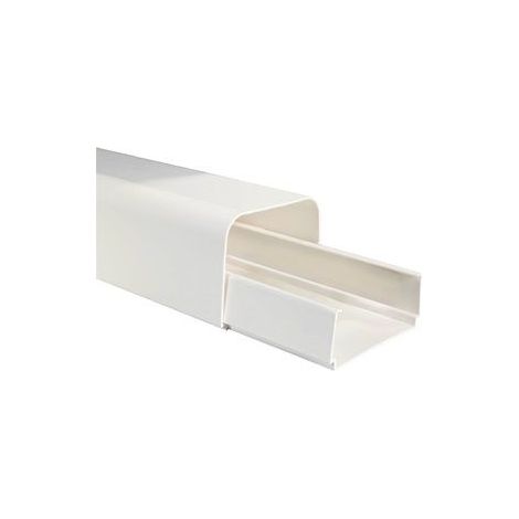 First Plast – Goulotte PVC 80x60 mm – Longueur 2 mètres – Système de clipsage pour installation facile – Blanc