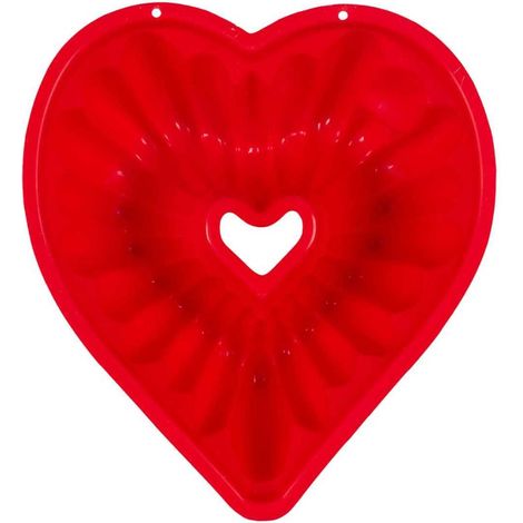 Moule à gâteau en silicone forme coeur 10 parts