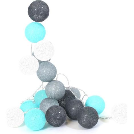 Guirlande Lumineuse à Led "20 Boules" 345cm Bleu (1/3)