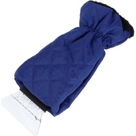 1pc Gant grattoir à Glace Universel pour Voiture 40x17cm - Gant isolé Chaud avec grattoir à Neige et Givre pour Pare-Brise de Voiture et Camion - Tissu imperméable Bleu (1/5)