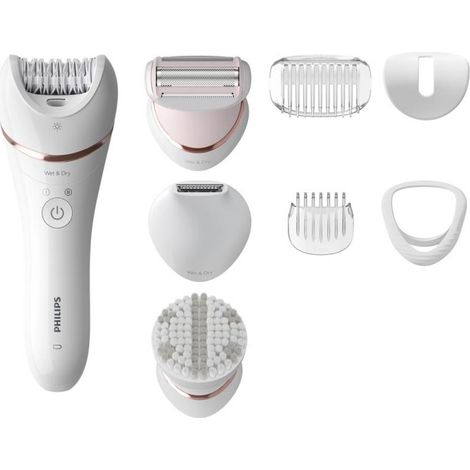 Depiladora Philips serie 8000, modelo BRE735/00, para uso en seco y húmedo. (1/4)