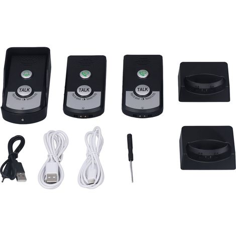 Kabellose Türklingel mit 1500 m Reichweite, USB-Ladefunktion und Akku, Video-Türsprechanlage für den Innen- und Außenbereich zur Sicherung Ihres Zuhauses, 2er-Pack, wasserdicht. (1/5)