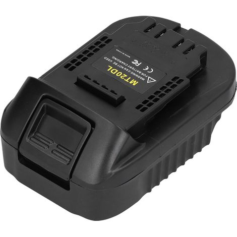 Ortviai Adaptateur de batterie pour outils électriques Makita 18 V BL1830/BL1850/BL1860/BL1840B – Noir, ABS+PC, 11 x 6,5 x 4 cm (1/4)