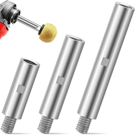 3Pcs Bielle Extension Meuleuse Angle, Barre Connexion Rallonge M14, Levier Adaptateur Filetage Tige Extension Alliage Aluminium pour Polisseuse, Tampon Polissage, Machines Polir (75/100/140mm) (1/5)