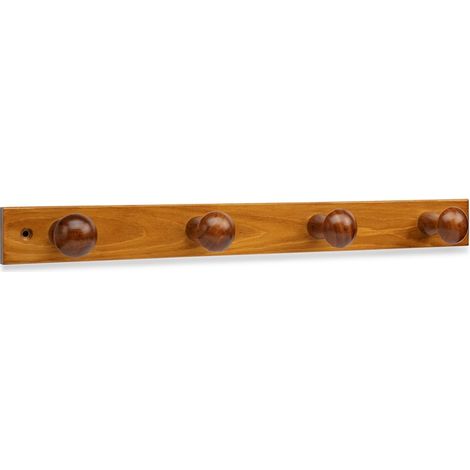 INOFIX Appendiabiti 4 Pomelli Legno Miele