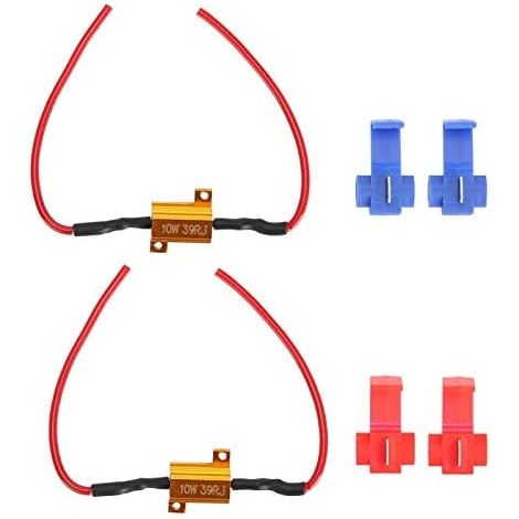 Décodeur LED anti-erreur pour clignotants voiture et moto – 2 pièces – Résistance P21W pour feux de jour et antibrouillard – Élimine hyper flash