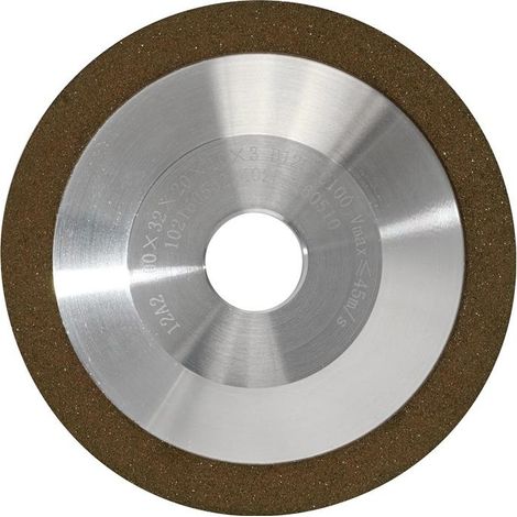 Meule boisseau diamant 12A2 100 mm pour métal 20 mm D 126 (1/2)