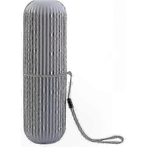 Porte-brosse à dents à rayures verticales avec couvercle antidérapant, boîte de rangement portable pour dentifrice (1/5)
