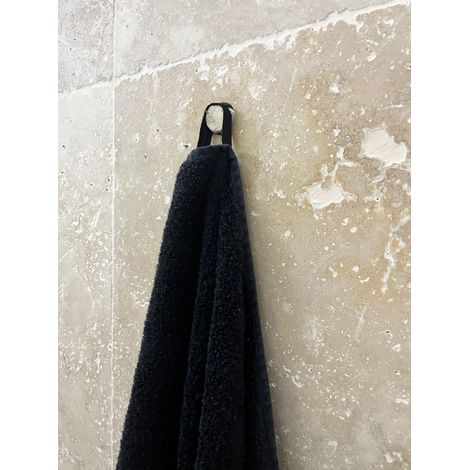  Kit Porte-Serviette Design  Fixation Invisible sur Mur Carrelé  Lot de 3  Profondeur 6 cm + Foret Diamant 28 mm Inclus Blanc