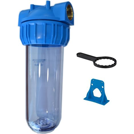 Vaso Contenedor Agua Para Filtros 10" + Soporte + Llave - RC