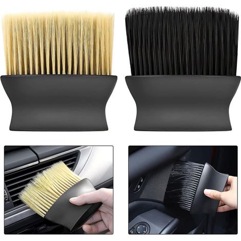 Brosse de nettoyage de sortie d'air de voiture, 2 paquets, brosse anti-poussière de détail automobile (1/5)