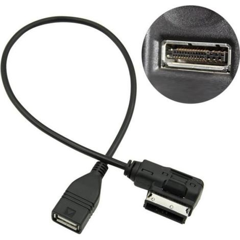 Adaptateur de câble MP3 - AMI MMI - USB - Compatible Audi A3 S4 A5 A6 Q5 - 27 cm - Plug and Play (1/4)