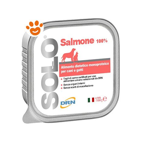DRN Dog & Cat SOLO Salmone - DRN Dog & Cat SOLO Salmone - Vaschetta Da 100 Gr