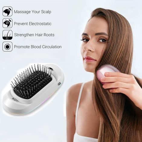 Brosse Démêlante Ionique électrique Démêle Les Noeuds Brosse Vibrante Ionique Antistatique (1/5)