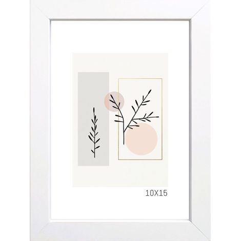 Cornice portafoto base in MDF 13x18 cm bianca 1 pz. (1/5)