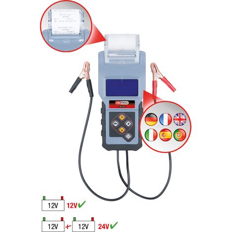 KS TOOLS  12V Digital-Batterie-  und Ladesystemtester  mit integriertem  Drucker -  550.1646 (1/5)