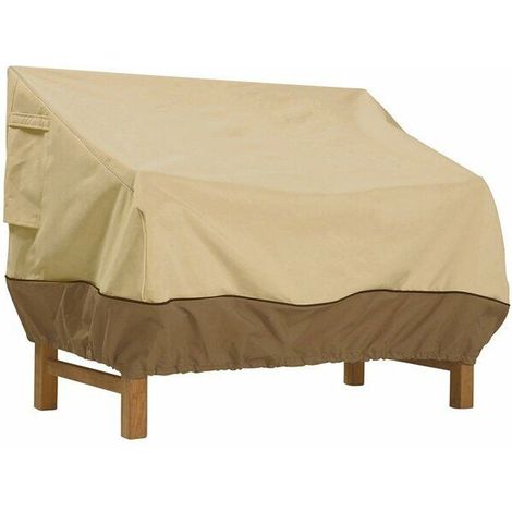 Housse de Protection pour Banc, Housse Banc Jardin Tissu Oxford Imperméable, Housse de Banc Exterieur Anti UV et Vent Housse de Protection pour Canapé (Beige, 193 x 83 x 84 cm) (1/5)
