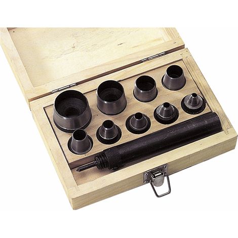 Locheisensatz in Holzbox, 10-teilig (1/2)