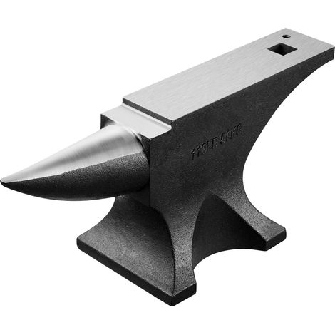Enclume à corne unique, 110 lb en acier coulé, haute dureté, robuste, pour forgerons, avec grande table et base stable, outil de travail des métaux pour cintrage, façonnage, torsion. (1/5)