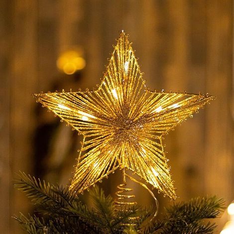 [JAMAIS UTILISÉ]Étoile LED 3D pour Sapin de Noël 25 cm – Cime lumineuse pour décoration intérieure et extérieure, Topper Sapin (1/4)