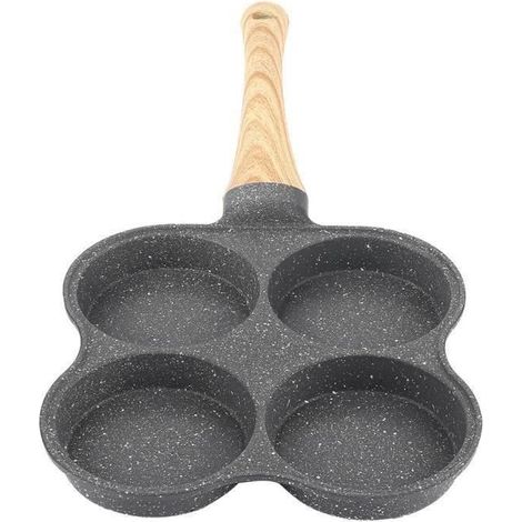 Poêle à crêpes 4 trous antiadhésive pour omelettes et pancakes (1/4)