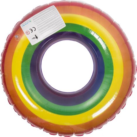 Aufblasbarer Schwimmring Pride Regenbogen 90cm Schwimmreifen Vinyl