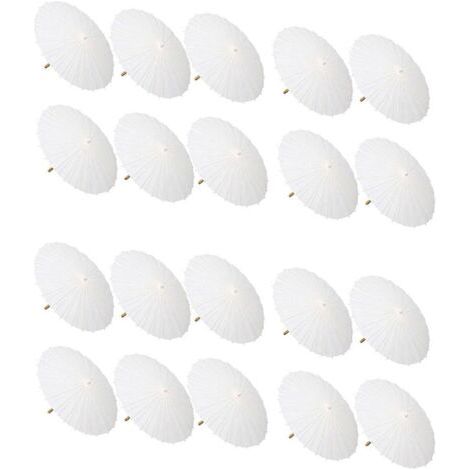 Lot de 20 parasols en papier, parapluies en bambou, cadeaux de mariage (voir photo) (1/5)